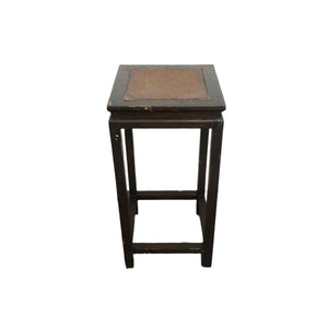 Wood Cane Pedestal Table