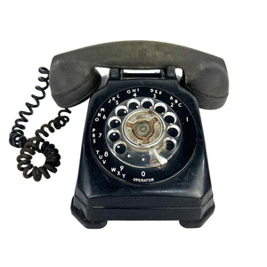 Black Rotary Phone