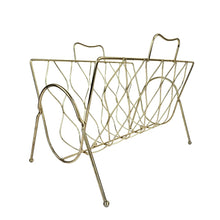 Load image into Gallery viewer, Gold Wire Magazine Rack