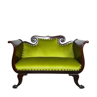 Antique settee new upholstery