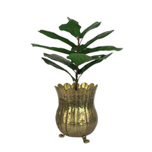 Load image into Gallery viewer, Hammered Brass Planter