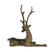 Load image into Gallery viewer, Large Sitting Brass Reindeer