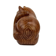 Load image into Gallery viewer, Thai Cat Teak Sculpture