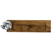 Load image into Gallery viewer, Aluminum &amp; Oak Pig Tray
