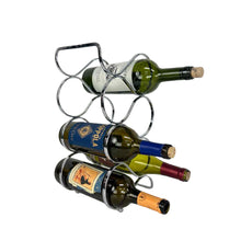 Load image into Gallery viewer, Wavy Chrome Wine Rack