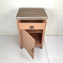 Load image into Gallery viewer, Pink Metal Nightstand