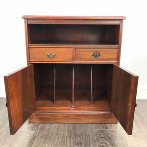 Wooden Record Player Cabinet