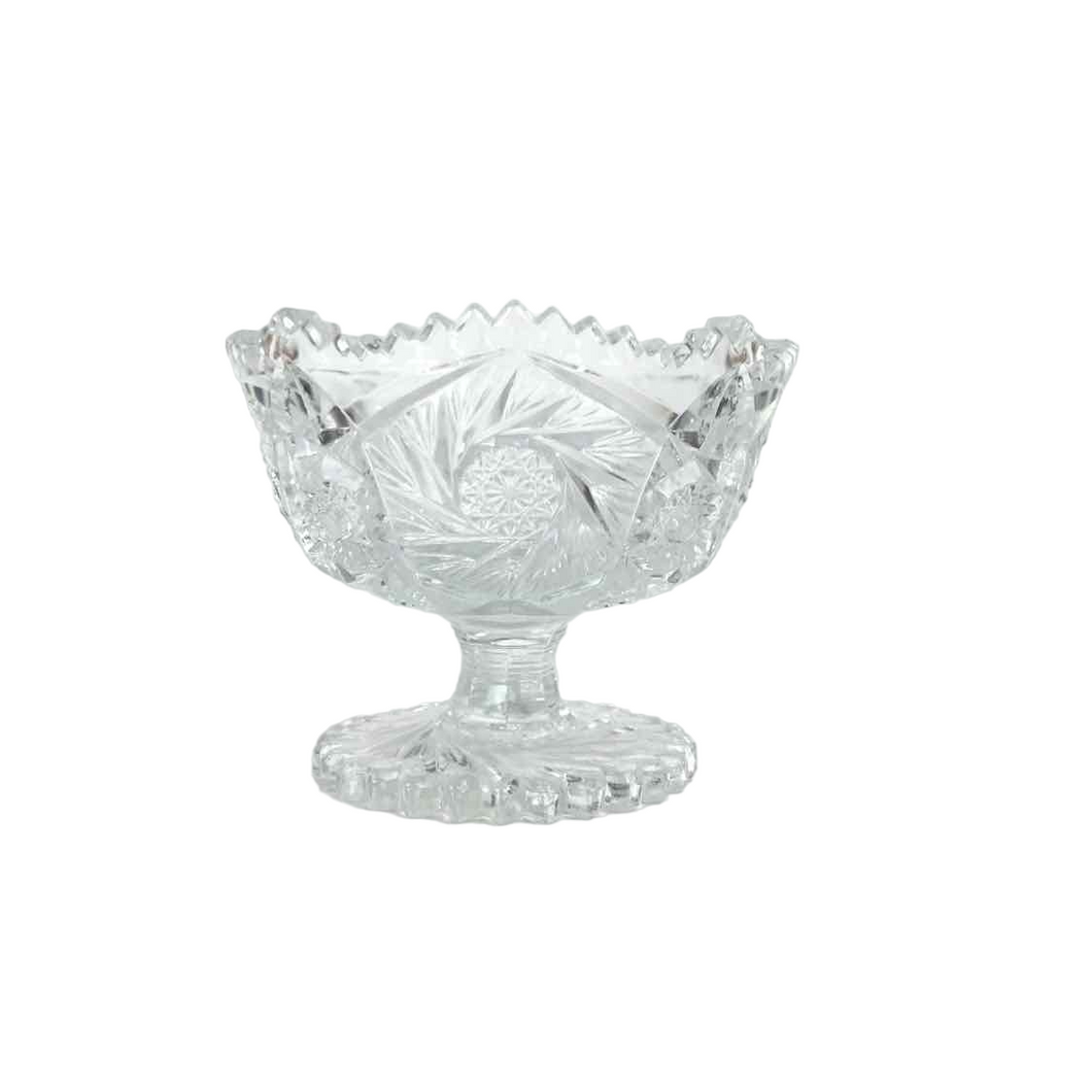Cut Glass Pedestal Bowl
