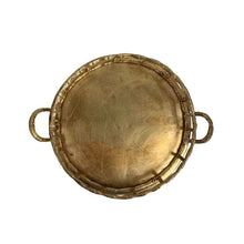 Load image into Gallery viewer, Small Bamboo Brass Tray