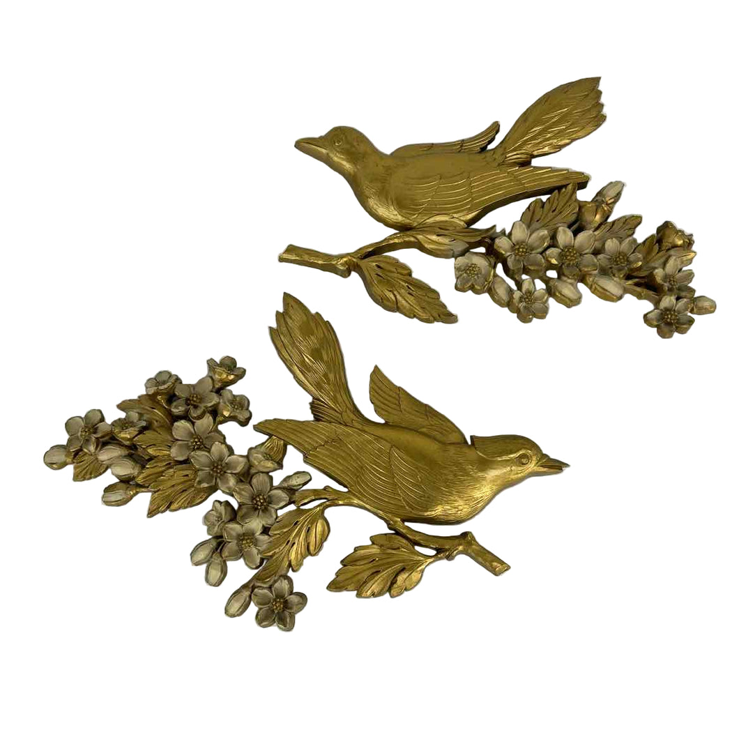 Gold Birds & Flowers