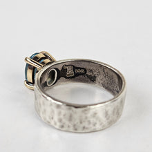 Load image into Gallery viewer, Sterling &amp; Gold Blue Topaz Ring