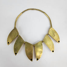 Load image into Gallery viewer, Brass Tooth Bib Necklace
