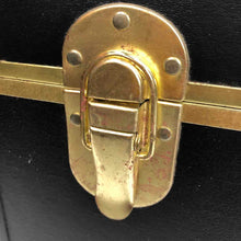 Load image into Gallery viewer, Black &amp; Gold Foot Locker Trunk