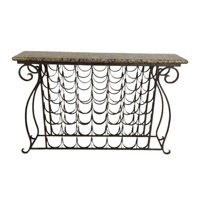 Granite Wine Rack Console Table