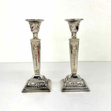 Load image into Gallery viewer, Silver Candleholders