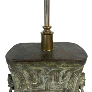 Chinese Bronze Urn Lamp
