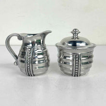Load image into Gallery viewer, Pewter Creamer &amp; Sugar Bowl