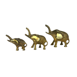 Brass Elephant Set