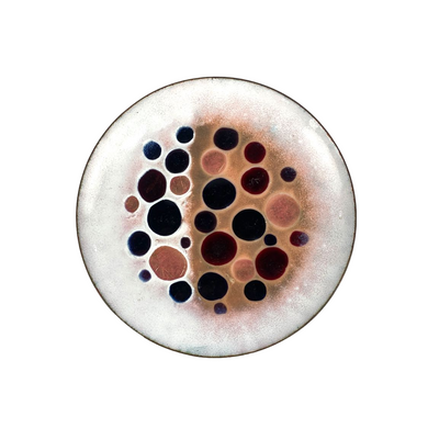 Modern Pink Circles Enamel Plate