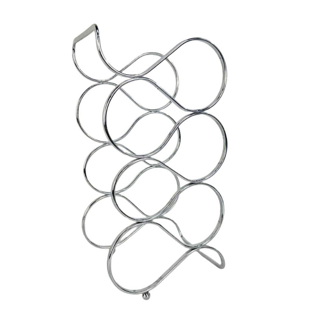 Wavy Chrome Wine Rack