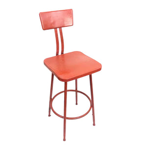 Red-Orange Shop Stool