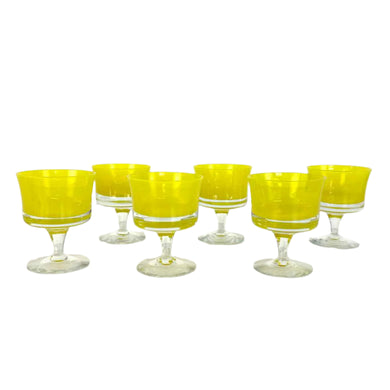 Yellow Coupe Cocktail Glasses