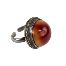 Load image into Gallery viewer, Red Amber Sterling Ring