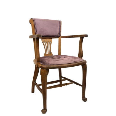 Purple Velvet Oak Chair