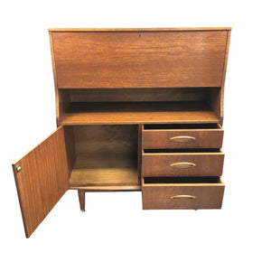 Modern Teak Secretary Desk