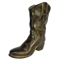 Load image into Gallery viewer, Brass Cowboy Boot Vase