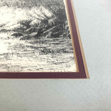 Load image into Gallery viewer, River Bank Ink Drawing Print