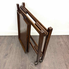 Load image into Gallery viewer, Folding Oak Bar Cart