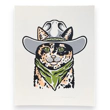 Load image into Gallery viewer, Calico Cat Cowboy Print