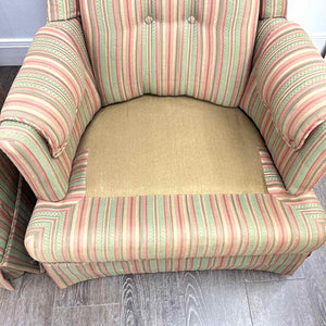 Striped High Back Chairs