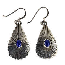 Load image into Gallery viewer, Sterling &amp; Lapis Teardrop Earrings