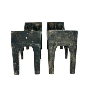 Modern Cast Iron Andirons