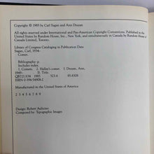 Load image into Gallery viewer, Carl Sagan Comet Book