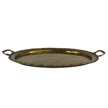 Load image into Gallery viewer, Ornate Oval Brass Tray