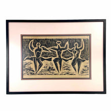 Load image into Gallery viewer, Trio Dancers Woodblock Print