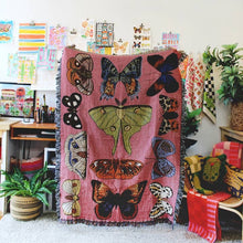 Load image into Gallery viewer, Pink Moths Blanket