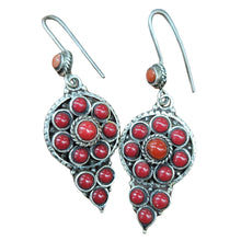 Load image into Gallery viewer, Coral &amp; Sterling Earrings