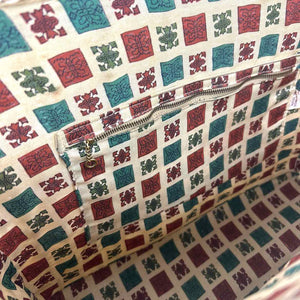 Vinyl Coated Wicker Purse