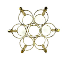 Load image into Gallery viewer, Gold Faux Bamboo Wine Rack