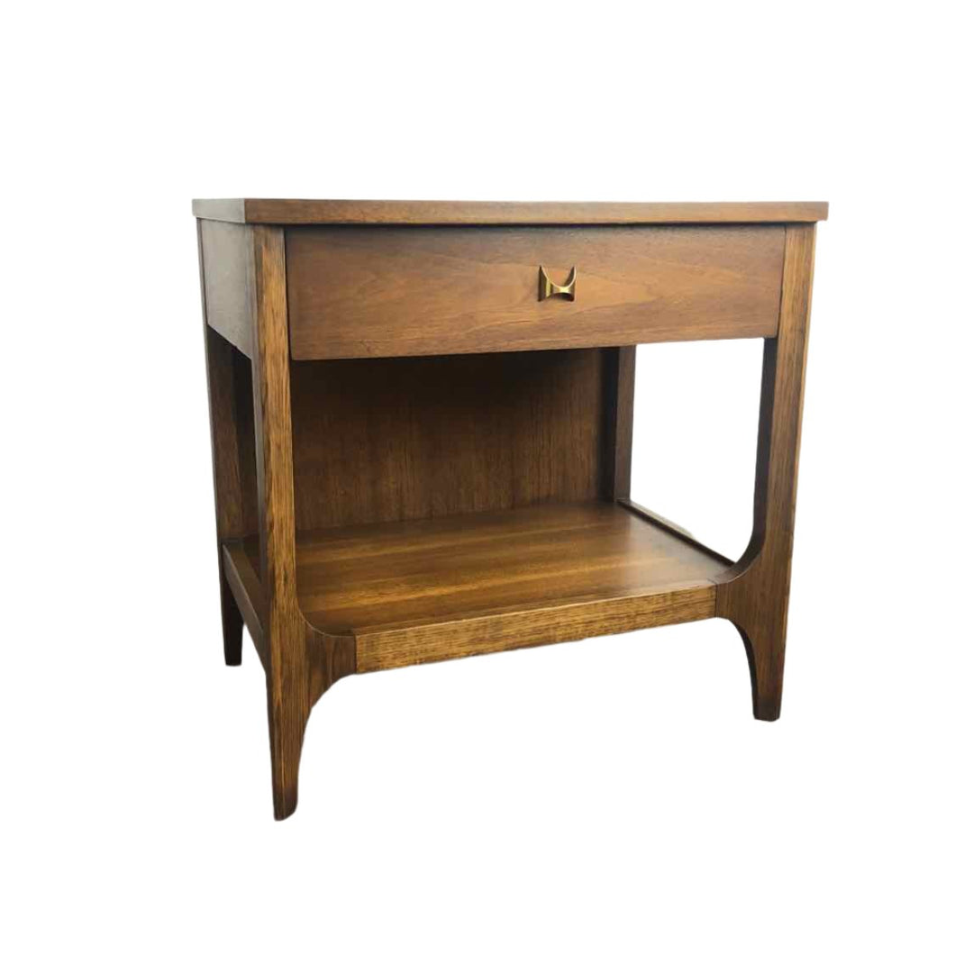 Modern Walnut Brasilia Nightstand