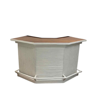 White Rattan Bar Set