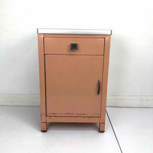 Load image into Gallery viewer, Pink Metal Nightstand