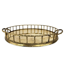 Load image into Gallery viewer, Brass Faux Bamboo Tray