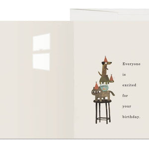 Everyone is Excited Cutout Card