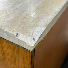 Load image into Gallery viewer, Tiger Oak &amp; Travertine Console
