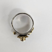 Load image into Gallery viewer, Brass &amp; Sterling Flower Ring